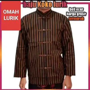 kemeja lurik sanghai/koko Pria dewasa