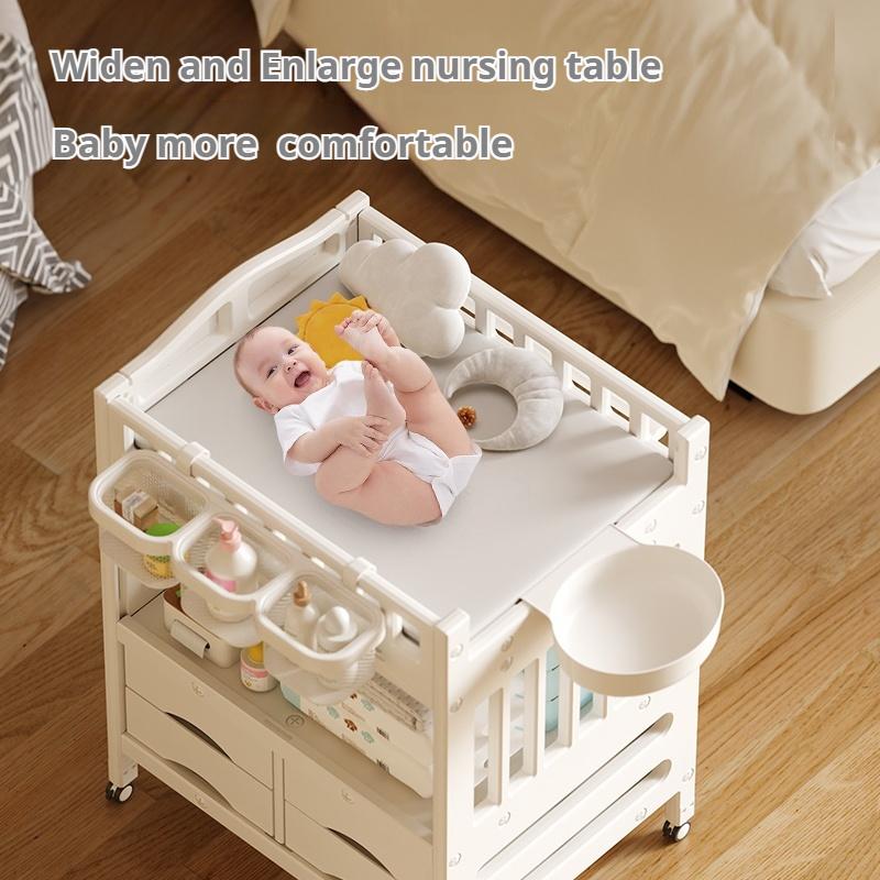 Product Introduction of 【GraceLife】8 In 1 Changing Table For Baby With Drawer/Storage/Bath/Wheel/Pad 90.5 Or 85.5CM Height 35