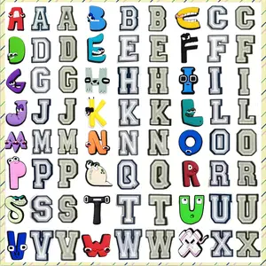 Penjualan 1 Buah Seri Huruf kartun shoe charms  DIY  Sepatu Taman Sandal Pin Aksesori Sepatu Hadiah Ulang Tahun Anak