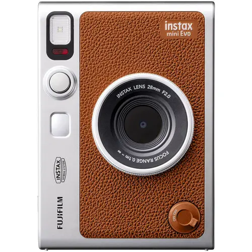 FUJIFILM INSTAX MINI EVO Brown Hybrid Instant Camera Garansi Resmi