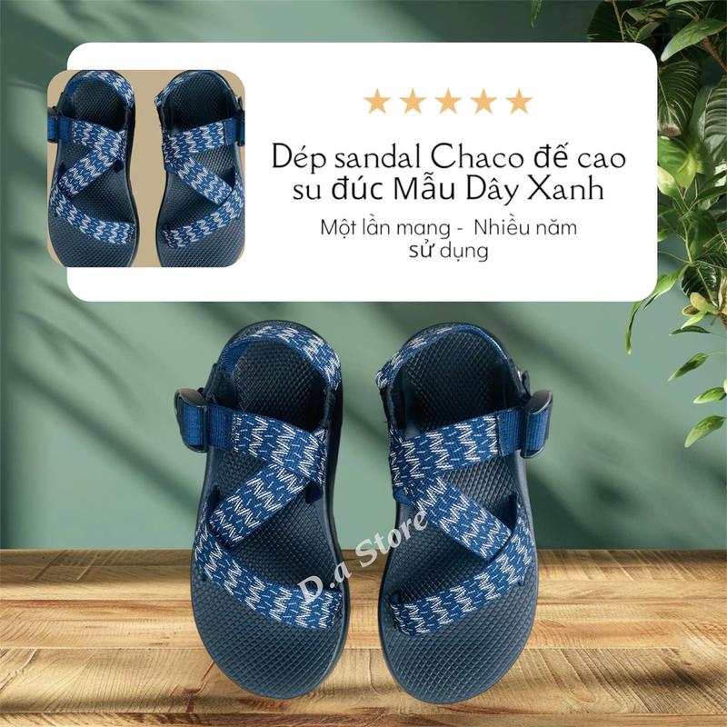 Dép Sandal cho nam nữ mẫu DÂY XANH đế thường D.A Store dép nam nữ cao cấp boy phố năng động Đế đúc Cao Su
