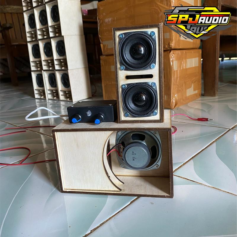 Paket Sound Miniatur Fullset Box Cobre 3 Inch dan Line Array 2 Inch Plus Speaker Lengkap Amplifier Siap Bunyi SPJ AUDIO 3