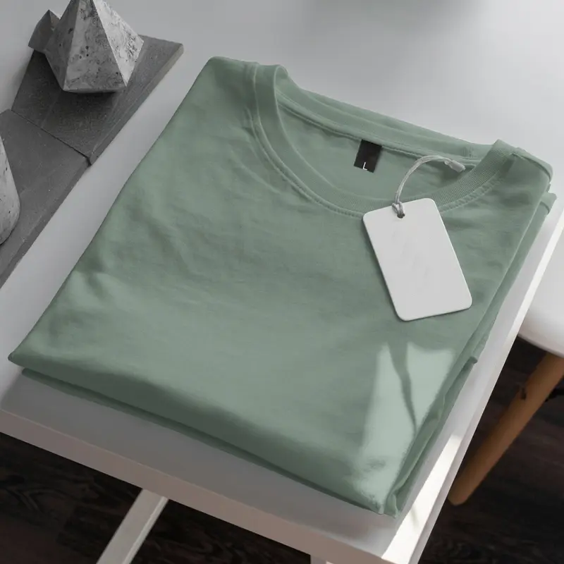 Kaos Polos Distro Lengan Pendek Pria Wanita katun polyester Olive Lembut Nyaman baju  katun Atasan Hitam 1