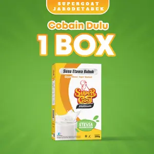 SUSU KAMBING ETAWA  SUPERGOAT STEVIA 200gram SUSU KAMBING BUBUK- SUSU KHUSUS PENURUN KADAR GULA DALAM DARAH
