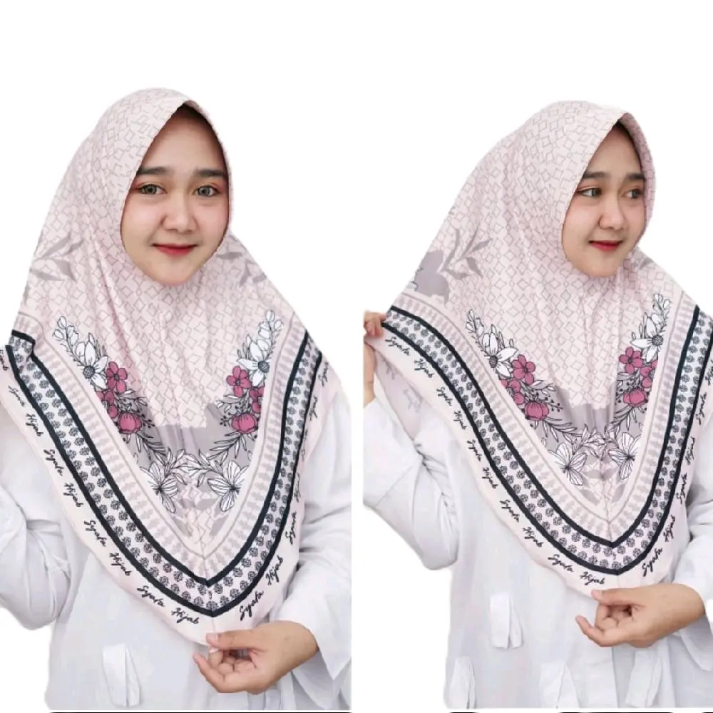 Hijab Instan Daily Bergo Motif Muslim Kerudung Wanita  Nyaman Panjang