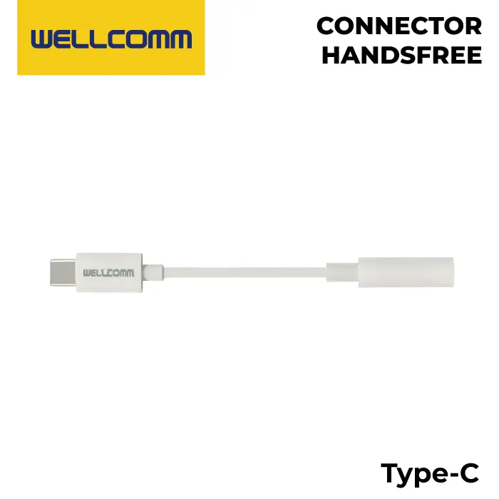 WELLCOMM CONNECTOR TYPE C / Lithening Jack Audio Sambungan Konektor Headset Handsfree Type-c/lithening 2