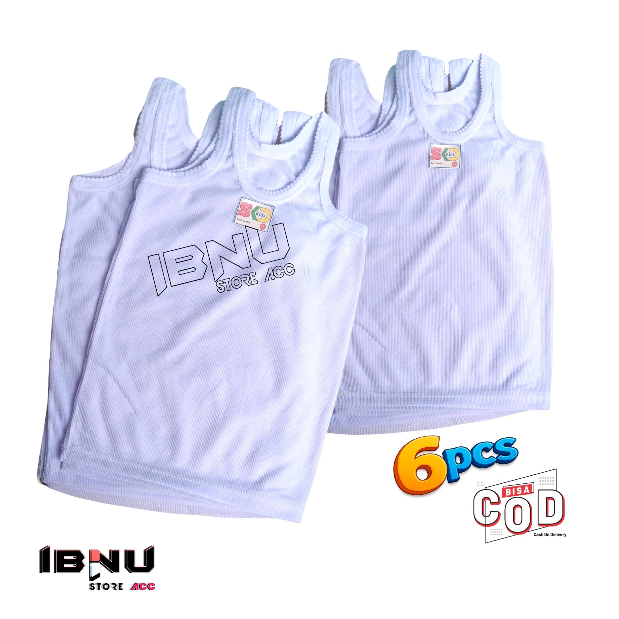 6pcs Kaos Kutang Dalaman Anak Umur 1-13 Tahun Putih Polos untuk Keseharian Fashion Cantik Bahan Nyaman Singlet Bayi 6pcs Kaos Kutang Dalaman Anak Umur 1-13 Tahun Putih Polos untuk Keseharian Fashion Cantik Bahan Nyaman Singlet Bayi