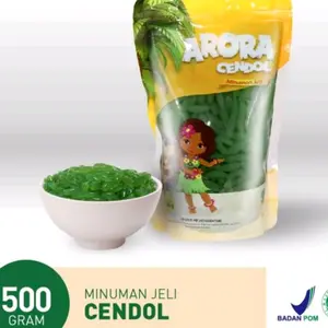 Arora cendol minuman jelly bentuk kecebong || Bubblez hitam mutiara rasa caramel 500 gr