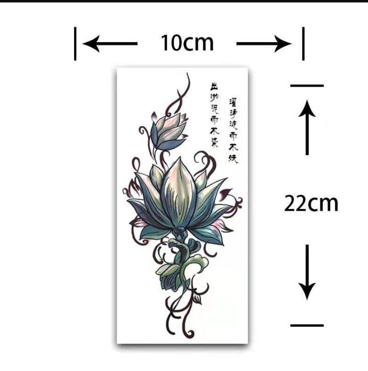Product Introduction of Sticker Stiker Bunga Angry Lotus Hijau - Tato Temporer Tubuh - Tattoo Tatto Temporary Kering Tahan Air Sementara Anti Air - Seri QC-661 Wanita 31