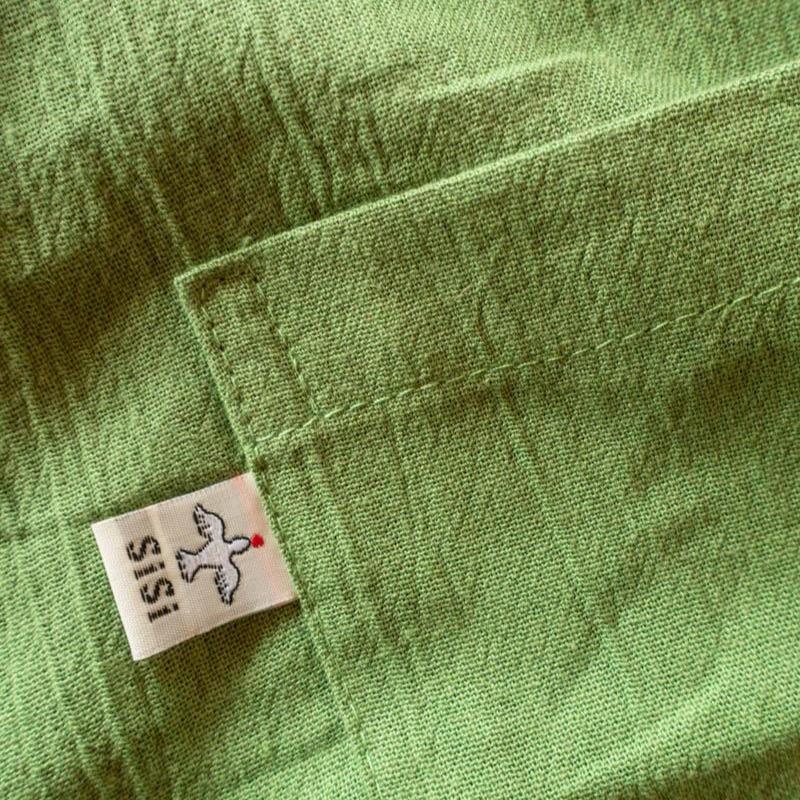 Linen x Cotton india block print apron masak (green) 3