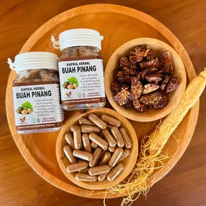 HERBALKUJAYA Kapsul Herbal Buah Pinang 35 Kapsul 500mg Per Kapsul Suplemen Alami Halal MUI Sertifikat POM 00170012700600 Meningkatkan Daya Tahan Tubuh