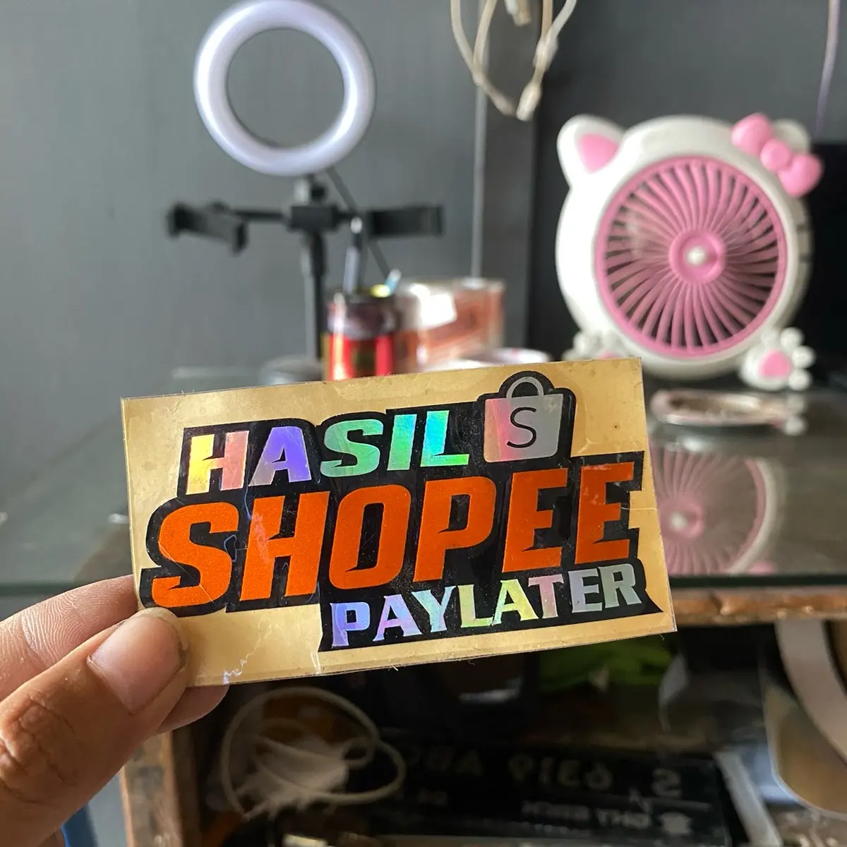 Stiker Kecil Kata-Kata Nama Sesuai Design Anda