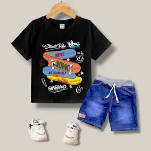 Emran kids Baju setelan anak laki laki usia 1-8 tahun katun combed adem Fashion Celana Jeans Cowok Distro katun combed 24s Parsel Bunda Motif