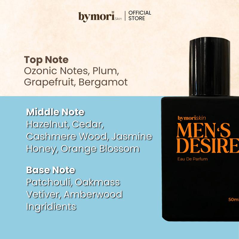 Bymoriskin Parfume Mens Desire Eau De Parfum Minyak Wangi Mewah Pria Tahan Lama Size 50ml 3
