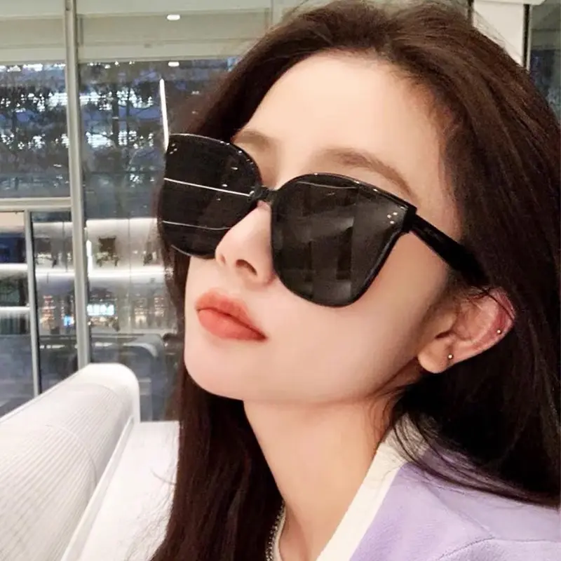 2023 Cat Eye Sunglasses Woman Brand Designer Vintage Black Sun Glasses For Women Fashion Big Frame Square Glasses Female Oculos