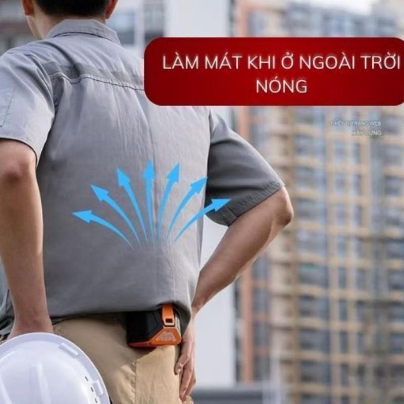 Quạt Đeo Thắt Lưng Mini F13, Quạt Mini Công Suất Lớn 10000mAh, Quạt Làm Mát Lưng Tích Hợp Sạc Dự Phòng 10000mAh, Quạt Kẹp Thắt Lưng Áo Điều Hòa, Quạt Kiêm Sạc Dự Phòng Tích Điện, 4 Mức Gió, Có Đèn, Quạt Mini Cầm Tay USB Kiểu Kẹp 7