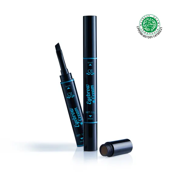 Ql Cosmetic Eyebrow Cream Waterproof - Dark Brown 1.5 gr 1