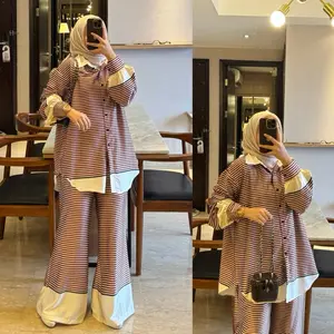 One Set Sky Premium - Baju Setelan Wanita Viral Lengan Panjang Nyaman Desain Elegan *A