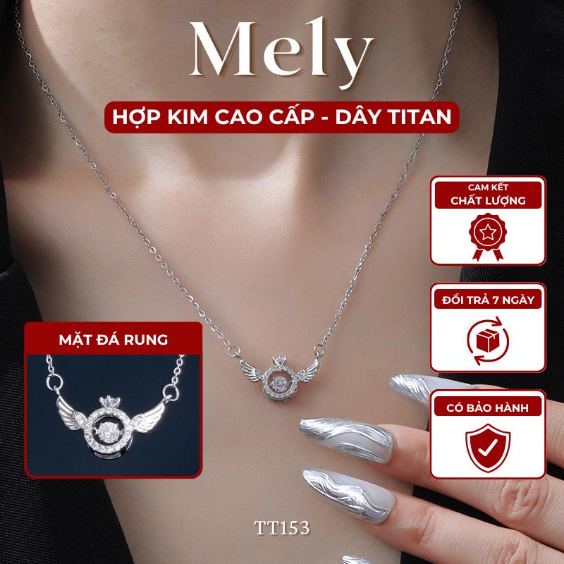  Dây chuyền nữ sợi mảnh mặt cánh thiên thần đính đá cao cấp phụ kiện thời trang nữ - Mely TT153 