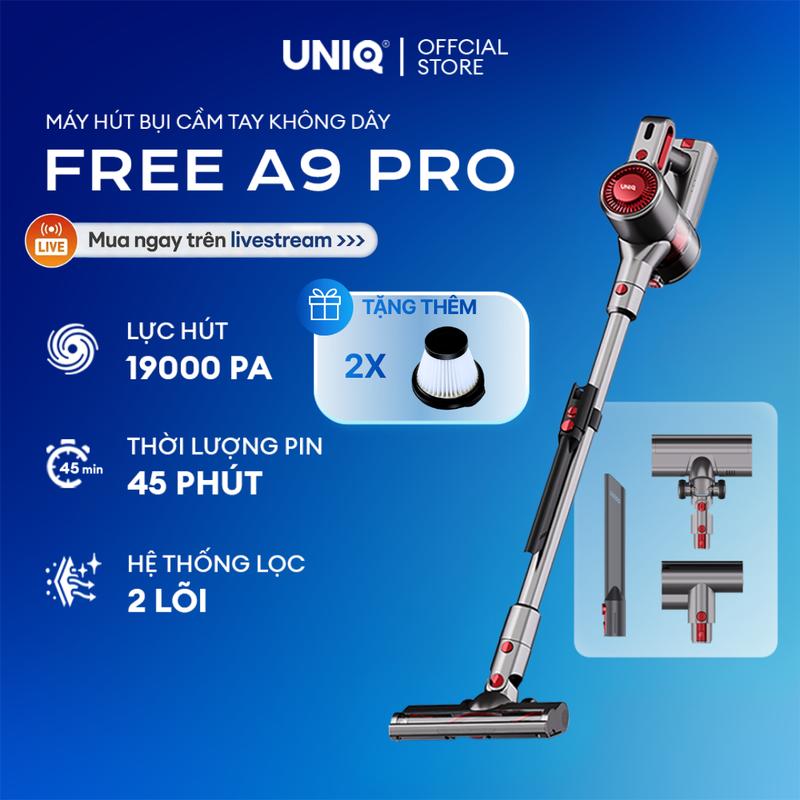 Máy hút bụi cầm tay không dây UNIQ Free A9 Pro máy hút bụi mini gia đình đa…
