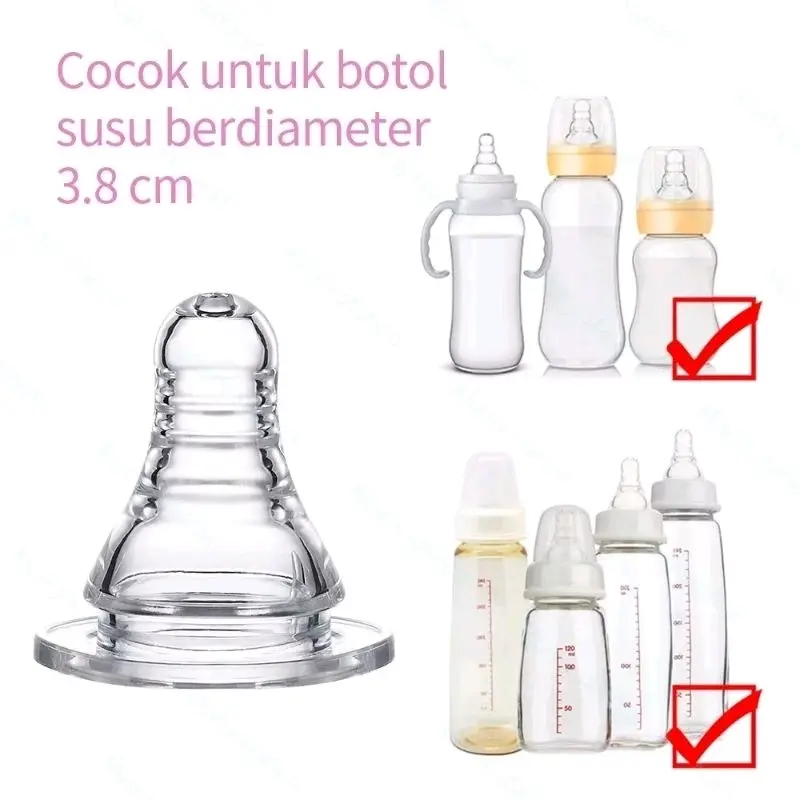 1pc Dot Bayi Botol Susu Leher Slimneck standar 0