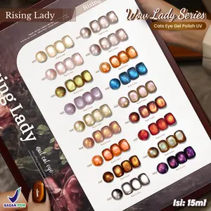 BPOM RISING LADY WOW LADY SERIES CAT EYE 42 COLOUR NAIL GEL POLISH/KUTEK CAT EYE UV LED/KUTEK CAT EYE FOR NAIL ART 15ML