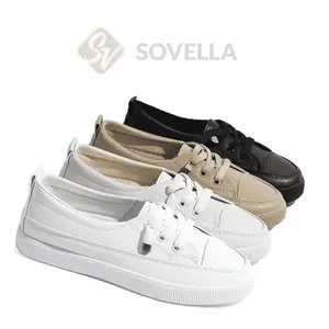 SOVELLA Cleo Sepatu Flat Shoes Putih Slip On Wanita Karet