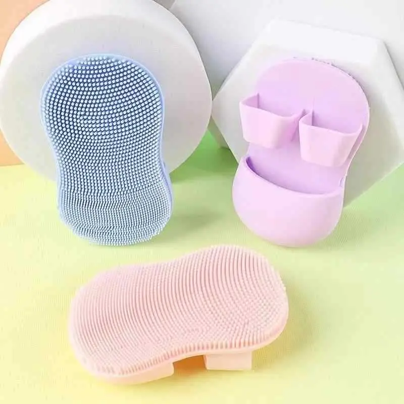 3pcs(1pc of each color) Silicone Facial Cleansing Brush, Silicone Face Scrubber Exfoliator, Face Exfoliator Scrubber, Facial Scrubber for Face Cleanser Brush, Exfoliating Face Scrubber, Face Brush