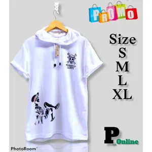 Kaos Hoodie Kupluk ONE PIECE Fashion Pria dan Wanita