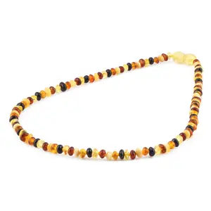 Amber Buddy | XR42M1 Kalung Amber Anak Multicolour Yellow Glossy - 38cm Junior