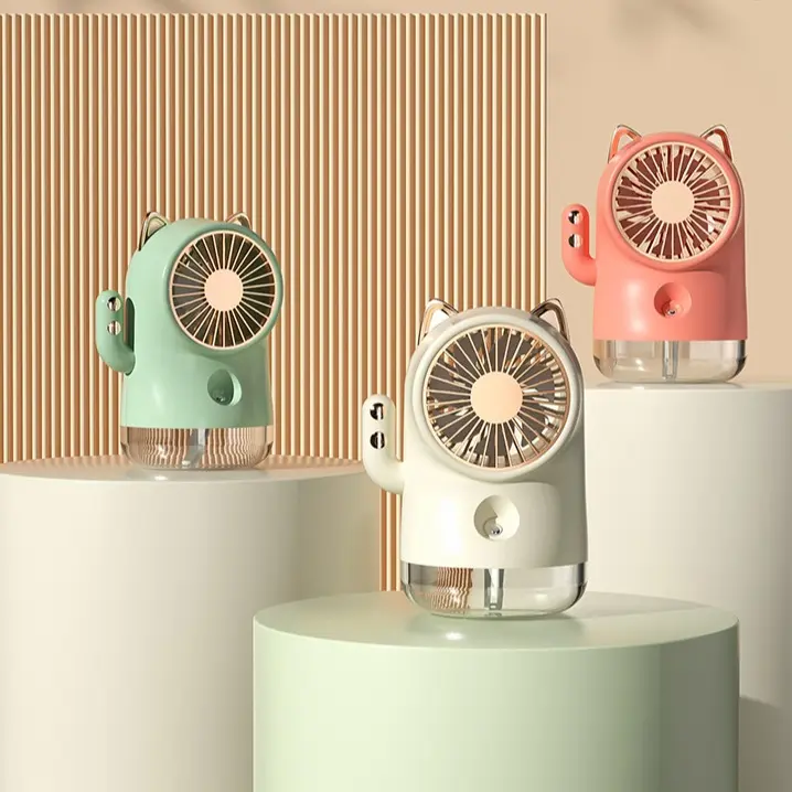 Fortune Cat Portable Humidifier and Table Fan