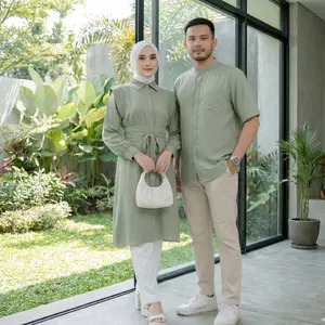 Baju Couple Pasangan Zanetta Sarimbit Series Toyobo Atasan Couple Kemeja Tunik