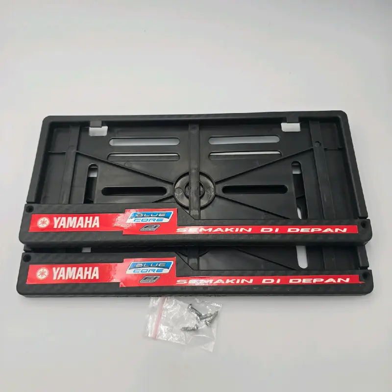 Dudukan Plat Nomor-Cover Plat Nomor Karbon Hitam Tulisan Yamaha Semakin Di Depan Universal Motorcycle 1