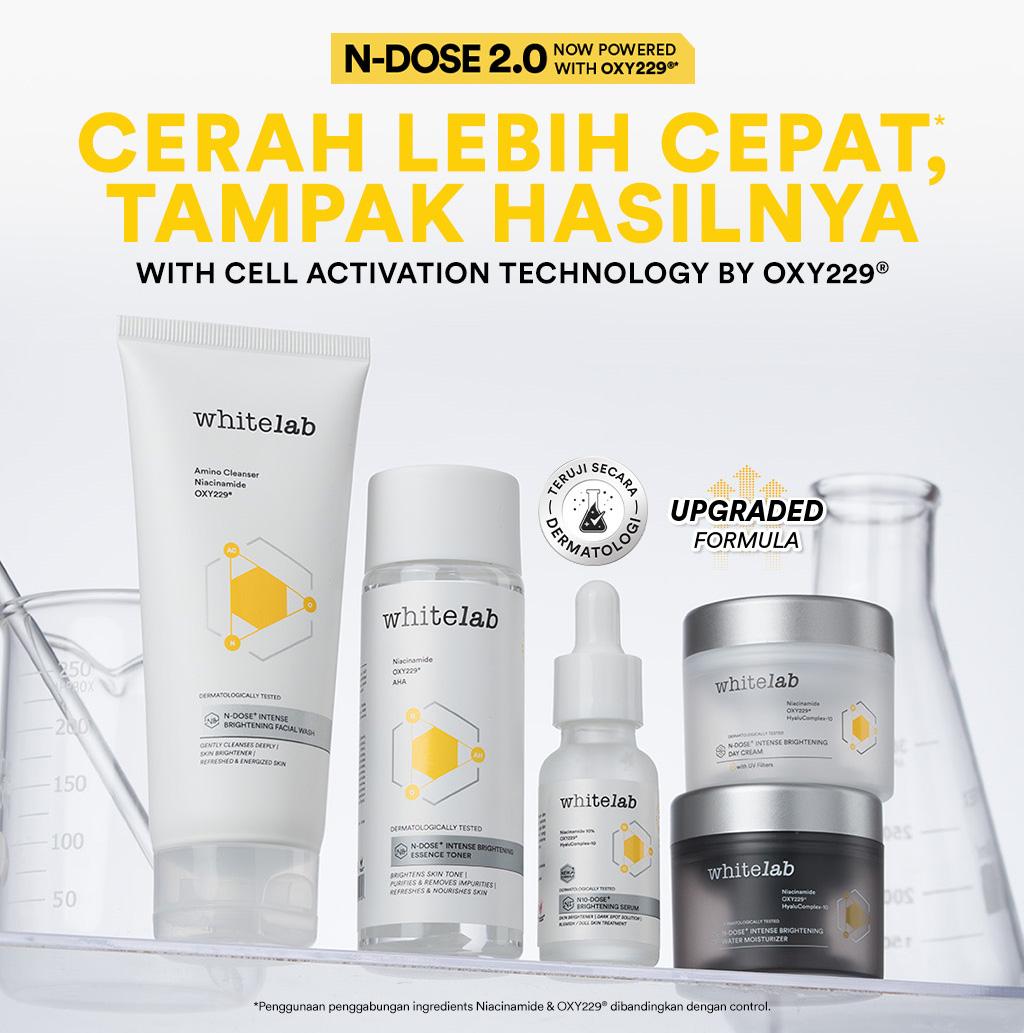 WHITELAB N-DOSE+ 2.0 INTENSIVE BRIGHTENING ESSENCE TONER - TONER PENCERAH WAJAH ANTI KUSAM & MELEMBAPKAN DENGAN AHA [BPOM]