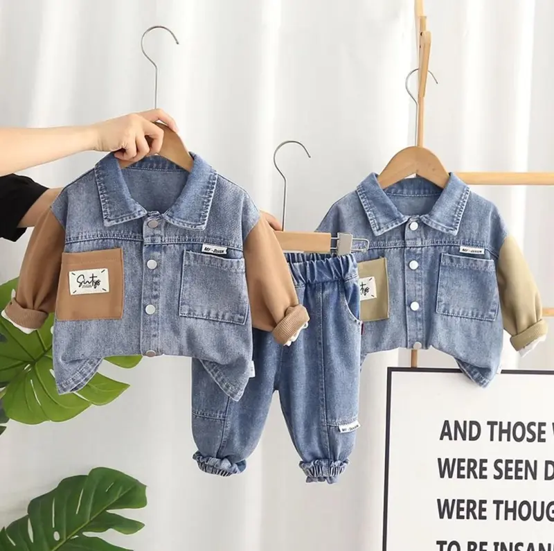 SETELAN BAJU ANAK LAKI-LAKI DAN PEREMPUAN USIA 1-5 TAHUN SETELAN ANAK MODEL DENIM SETELAN ANAK TERBARU Parsel 0