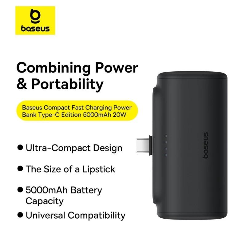 Pin Sạc Dự Phòng Baseus Compact 5000mAh Type-C Lightning Hỗ Trợ Sạc Nhanh 20W - Phụ Kiện Sạc Nhanh