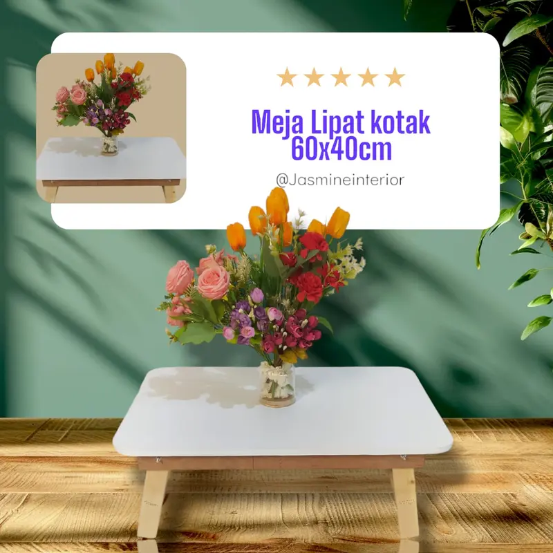Meja lipat Kotak minimalis - Ukuran 60x40CM 0