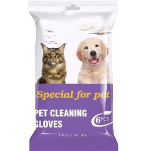 ถุงมือทำความสะอาดสัตว์เลี้ยง แบบใช้แล้วทิ้ง แพ็คละ 6 ชิ้น