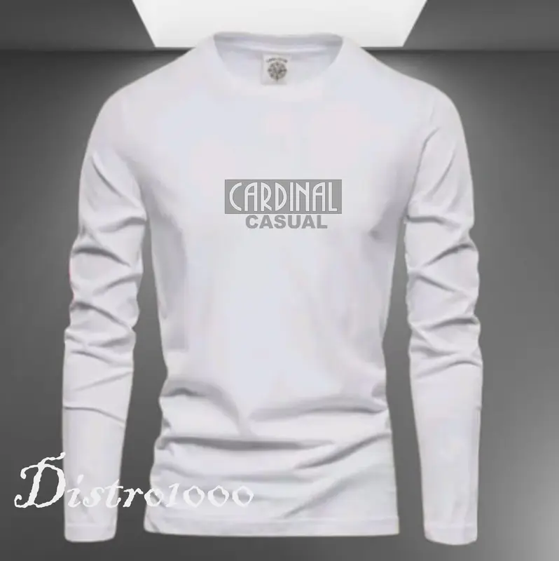 PROMO COD ( BAHAN TEBAL )  Kaos Distro 100% COTTON Kaos pria I Wanita Lengan Panjang[C4RDIN4L BLOK]  prin GREY Premium 6