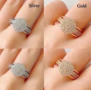 Cincin Titanium Anti Karat Gold dan Silver Perhiasan Wanita Elegan Terbaru Rings
