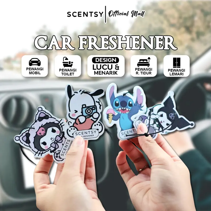 SCENTSY Car Freshener Pewangi Mobil Parfum Kendaraan Mewah Tahan lama Anti Mual Parfum Gantung Kertas Karakter Lucu Pengharum AC Lemari Ruangan Kantor, Toilet Kamar Tidur Inspired By Garuda Kopi Vanila Green Tea Car Freshener Aromaterapi 6