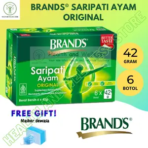 BRANDS ESSENCE OF CHICKEN SARIPATI AYAM ORIGINAL 42 GRAM 6 BOTOL