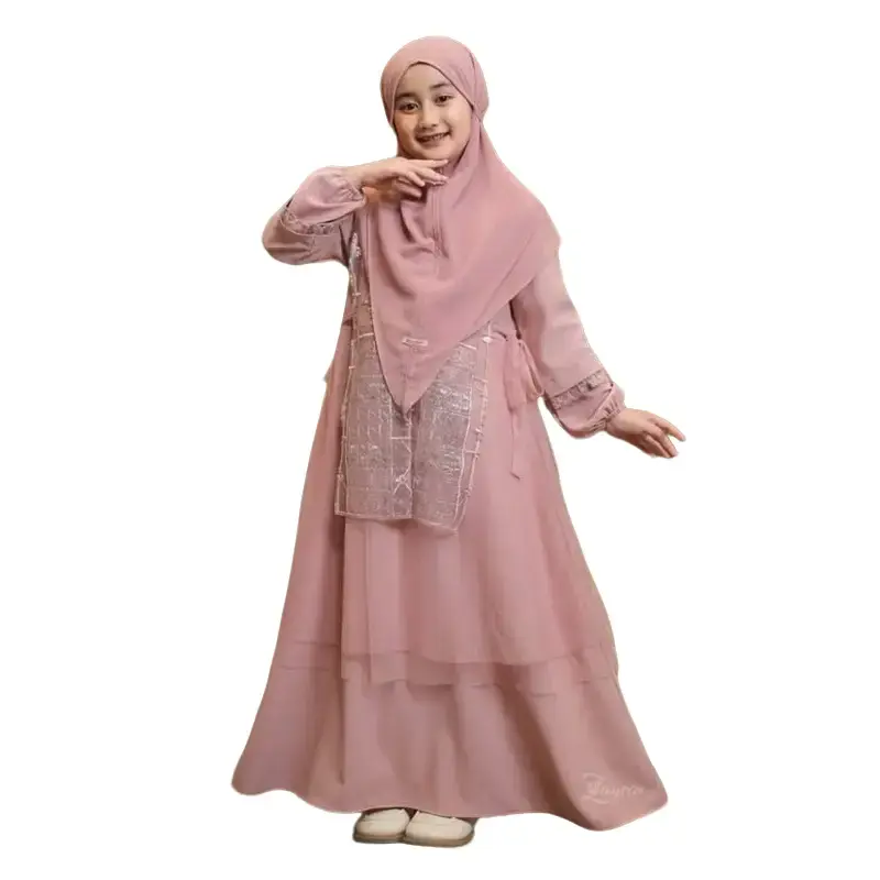 ￼RAYYAN DRESS GAMIS PESTA ANAK BAJU LEBARAN MIX BRUKAT 8-13 TAHUN DRESS KIDS KOREAN TILE LAYER CERUTY BABYDOLL Kondangan