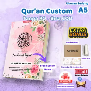 [ SPECIAL LIVESTREAM ] Quran Custom Nama by Nadira.id Ukuran A5