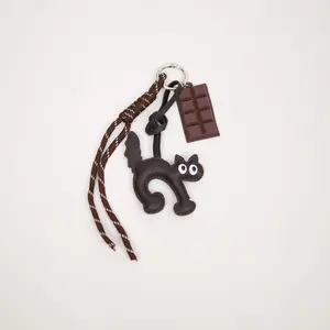 NALALA Bag Charm Kucing Aesthetic Lucu Coklat