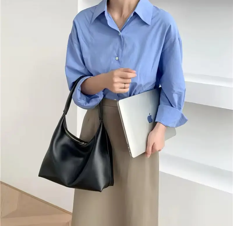 Totebag Kulit Premium Underarm Aestetic Terbaru untuk Wanita Kuliah 1