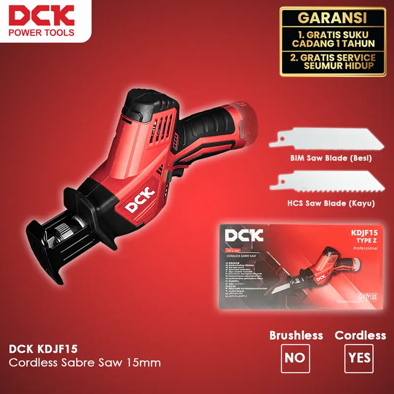 DCK KDJF15 Cordless Sabre Saw 15mm / Mesin gergaji 15mm 0