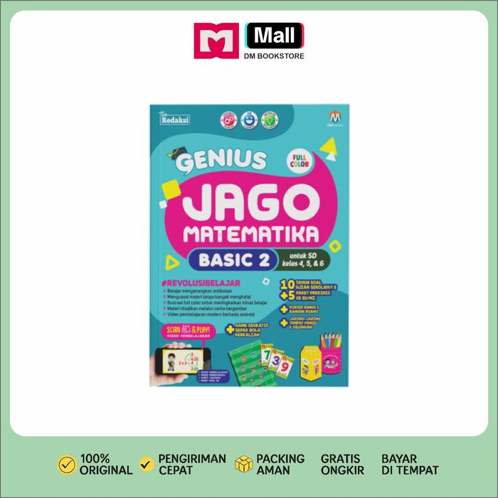 Gambar Ziyadbooks Genius Jago Matematika Basic 2 untuk SD Kelas 4-6 Buku Belajar Matematika dengan Cerita Bergambar Full Color dan Bonus Video Pembelajaran dari DM Bookstore Kota Surakarta Tokopedia