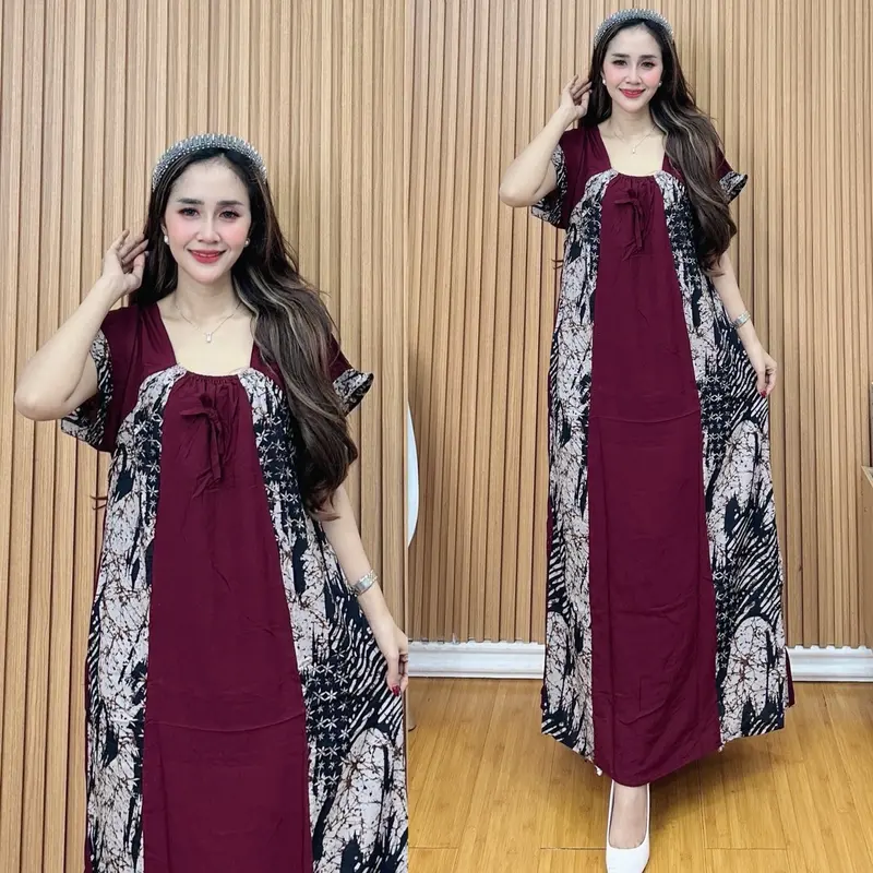 DASTER KEKINIAN TERBARU DASTER FUJI SOPAL KOMBINASI || RAYON SUPER GRADE A ORI || MODEL DEPAN BERKERUT Ruffle Green Tali Bisa Diatur Cuci Kering 2025 4