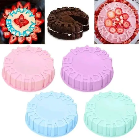 Cetakan Silicone Cetakan Puding Jelly Kue Bolu Tulisan Happy Birthday 1